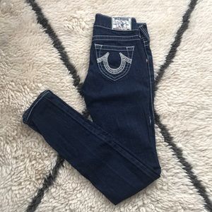 True Religion jeans, dark wash skinny